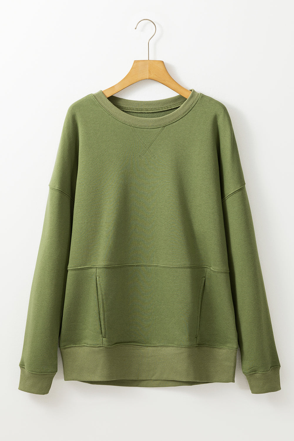 Drop Shoulder Crisscross Loose Sweatshirt