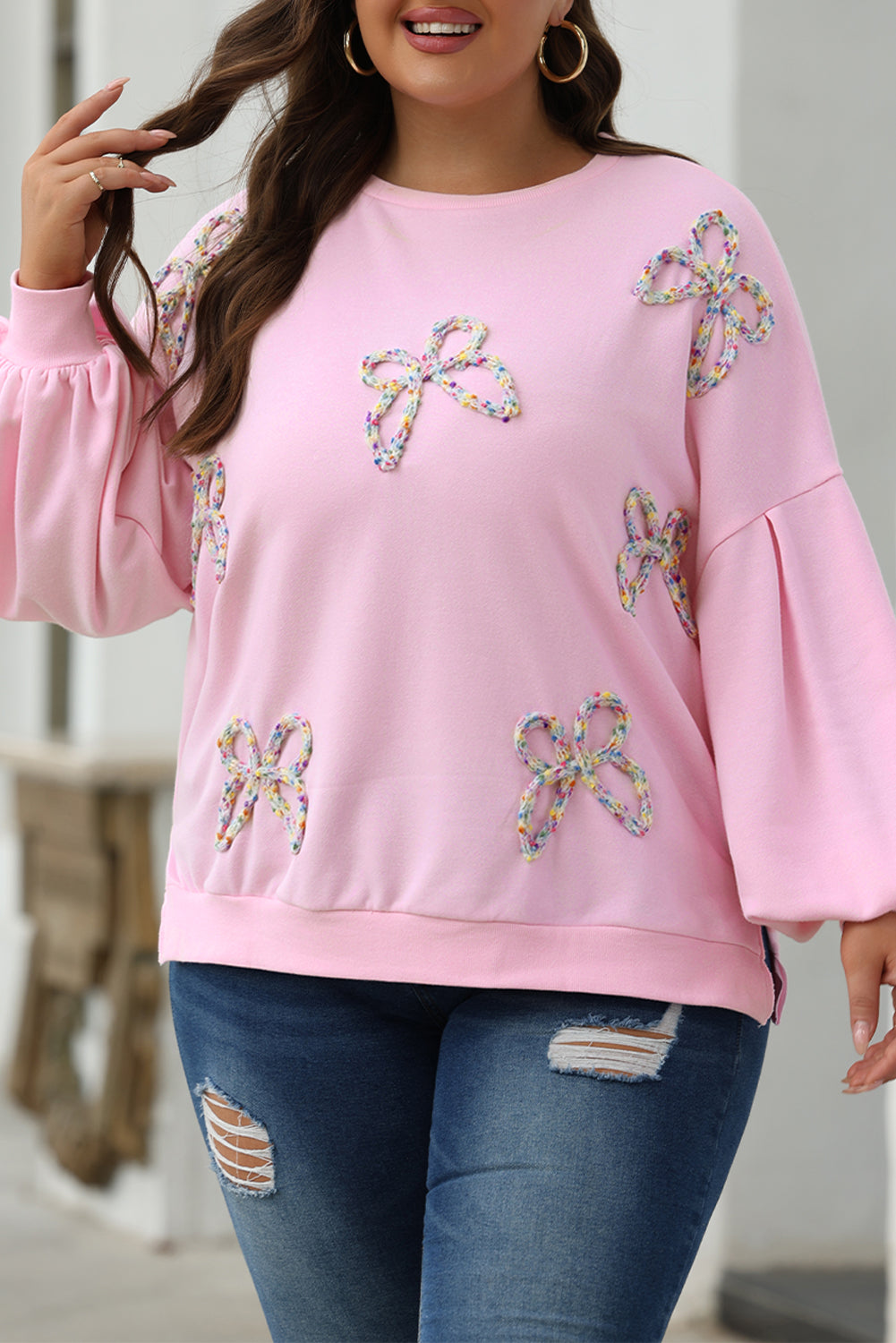 Embroidered Oversized Pullover