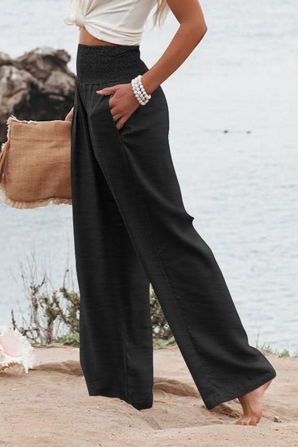 High Waist Wide Leg Pants