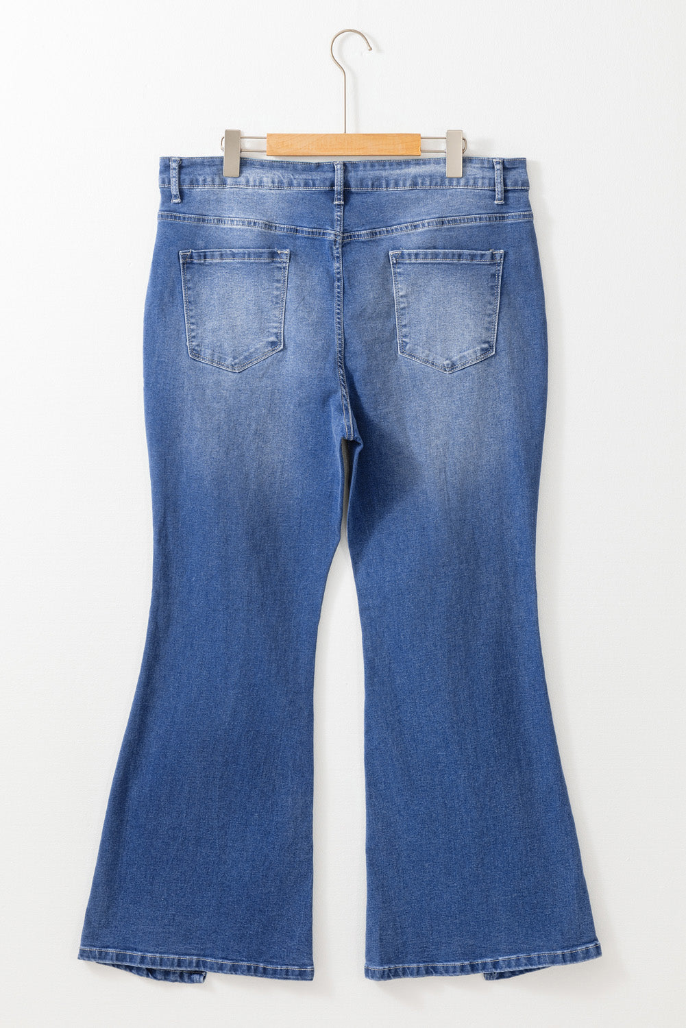 Blue Seam High Waist Flare Jeans