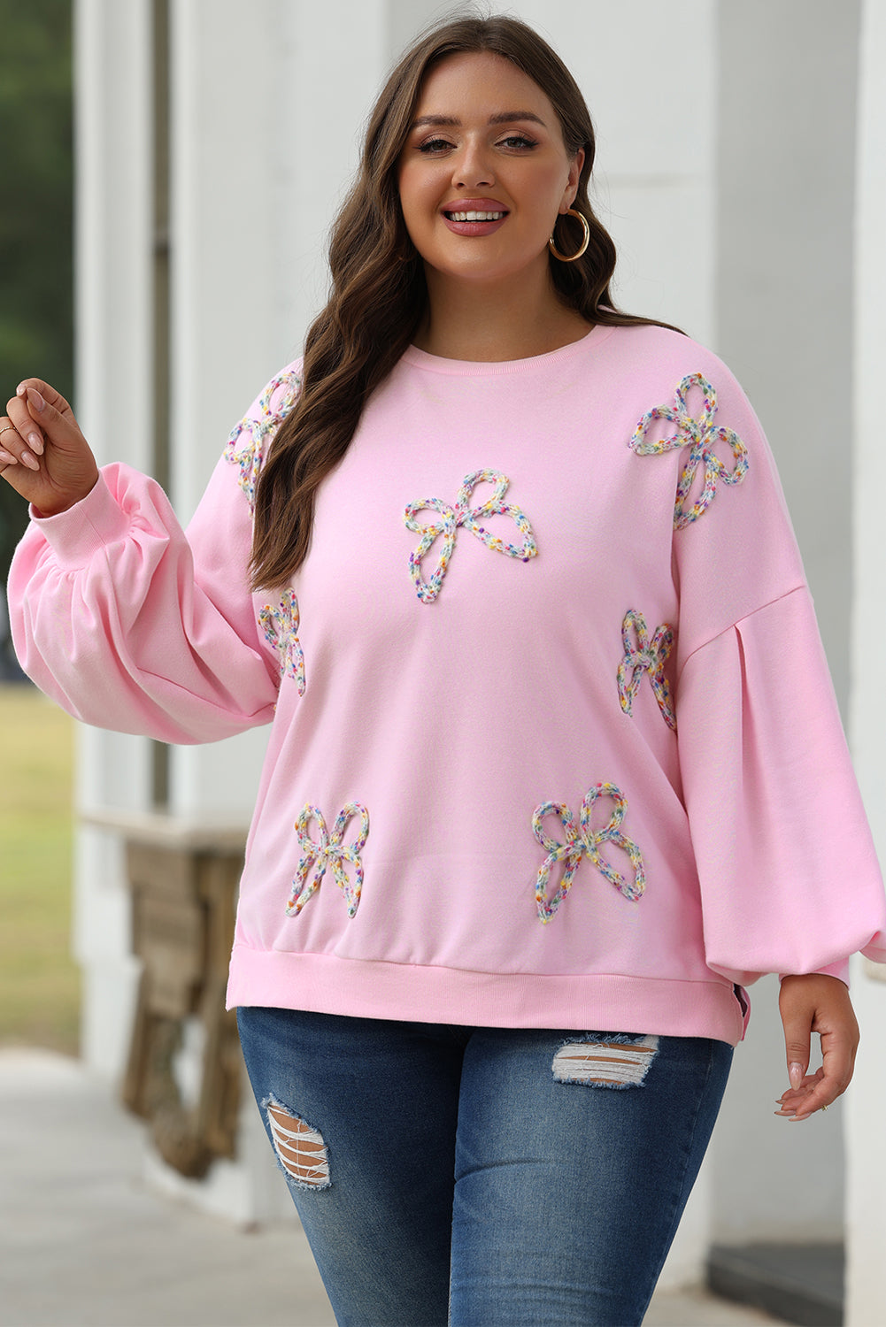 Embroidered Oversized Pullover