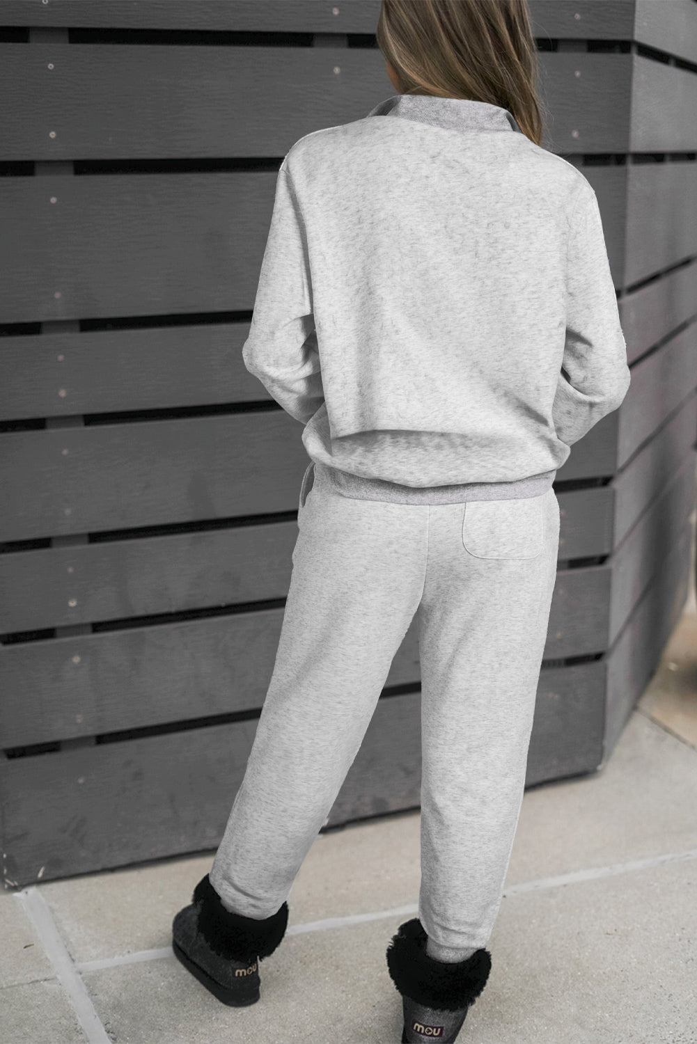 Zip Pullover Top and Joggers Set