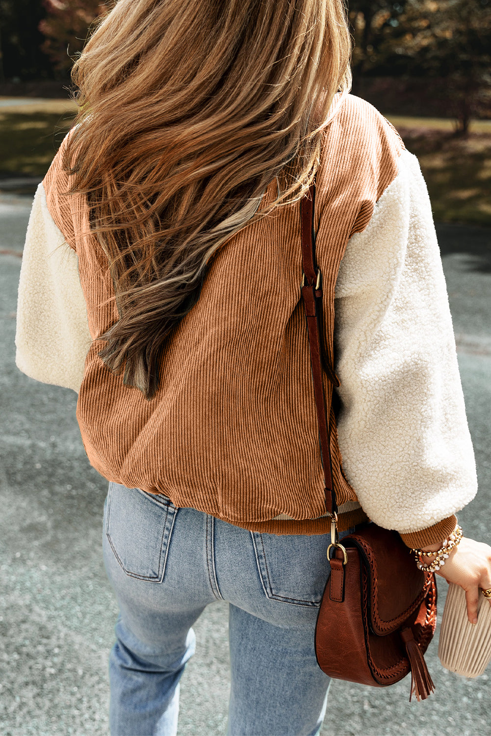 Corduroy Fleece Bomber Jacket