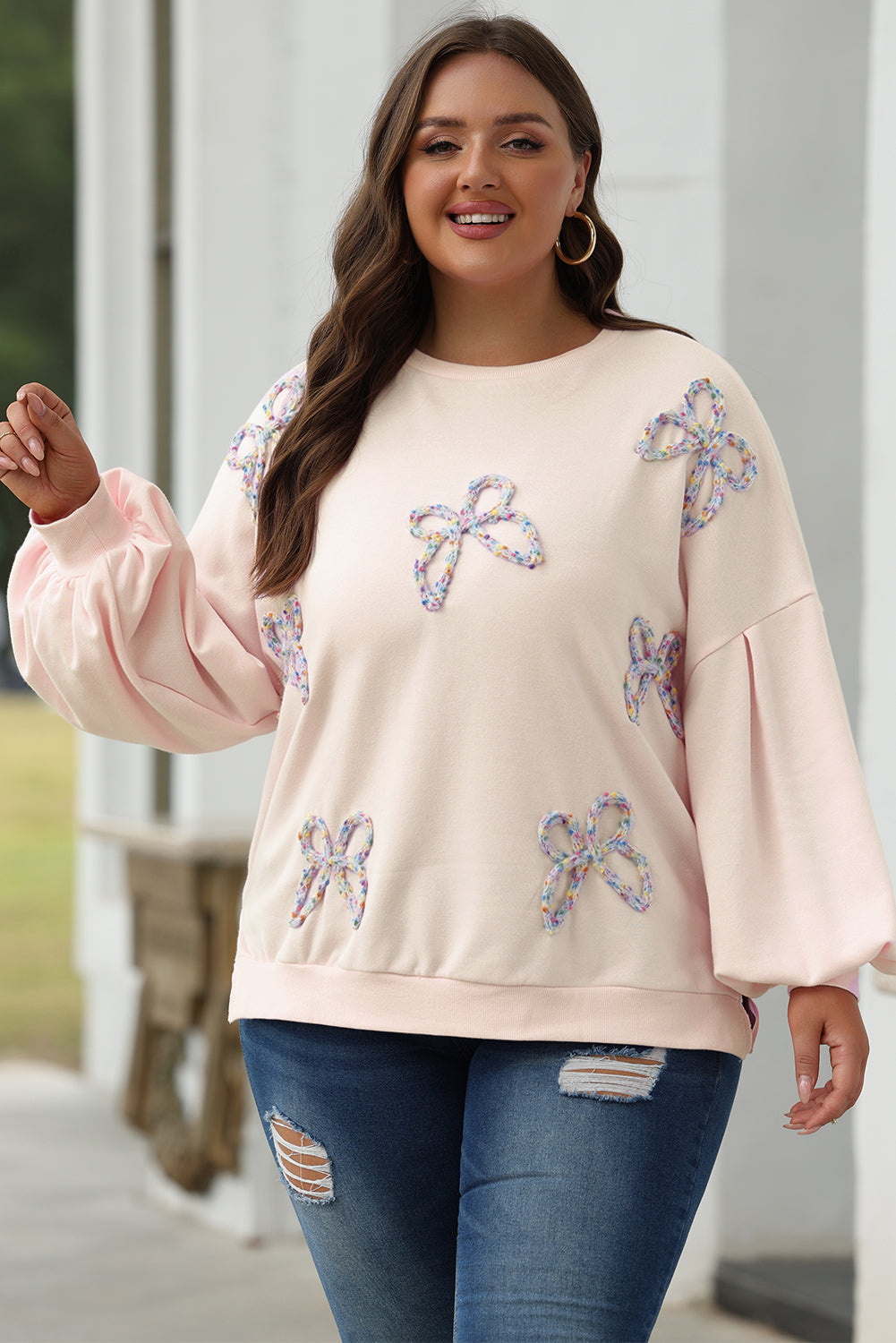 Embroidered Oversized Pullover