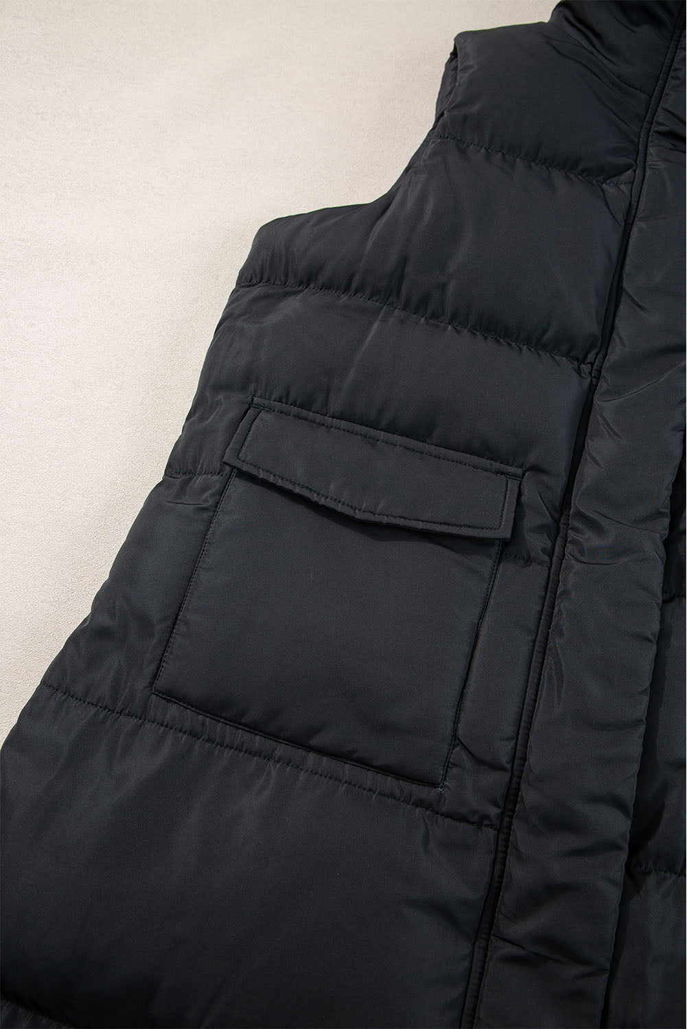 Windproof Longline Puffer Vest