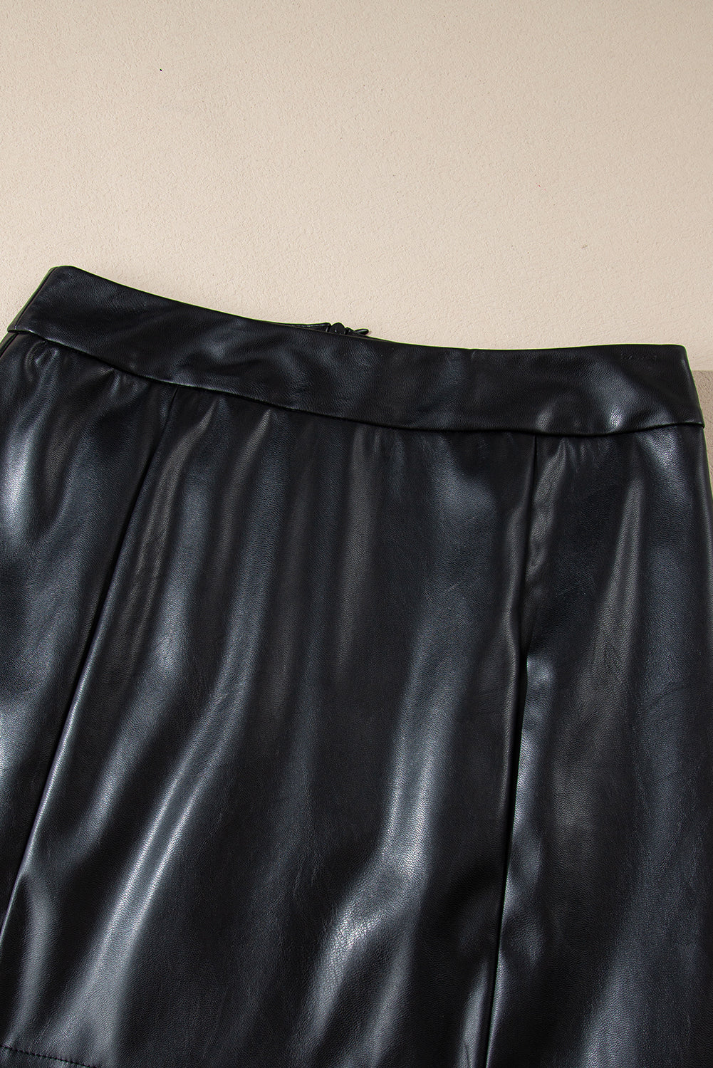 Leather Slim Waist Skirt