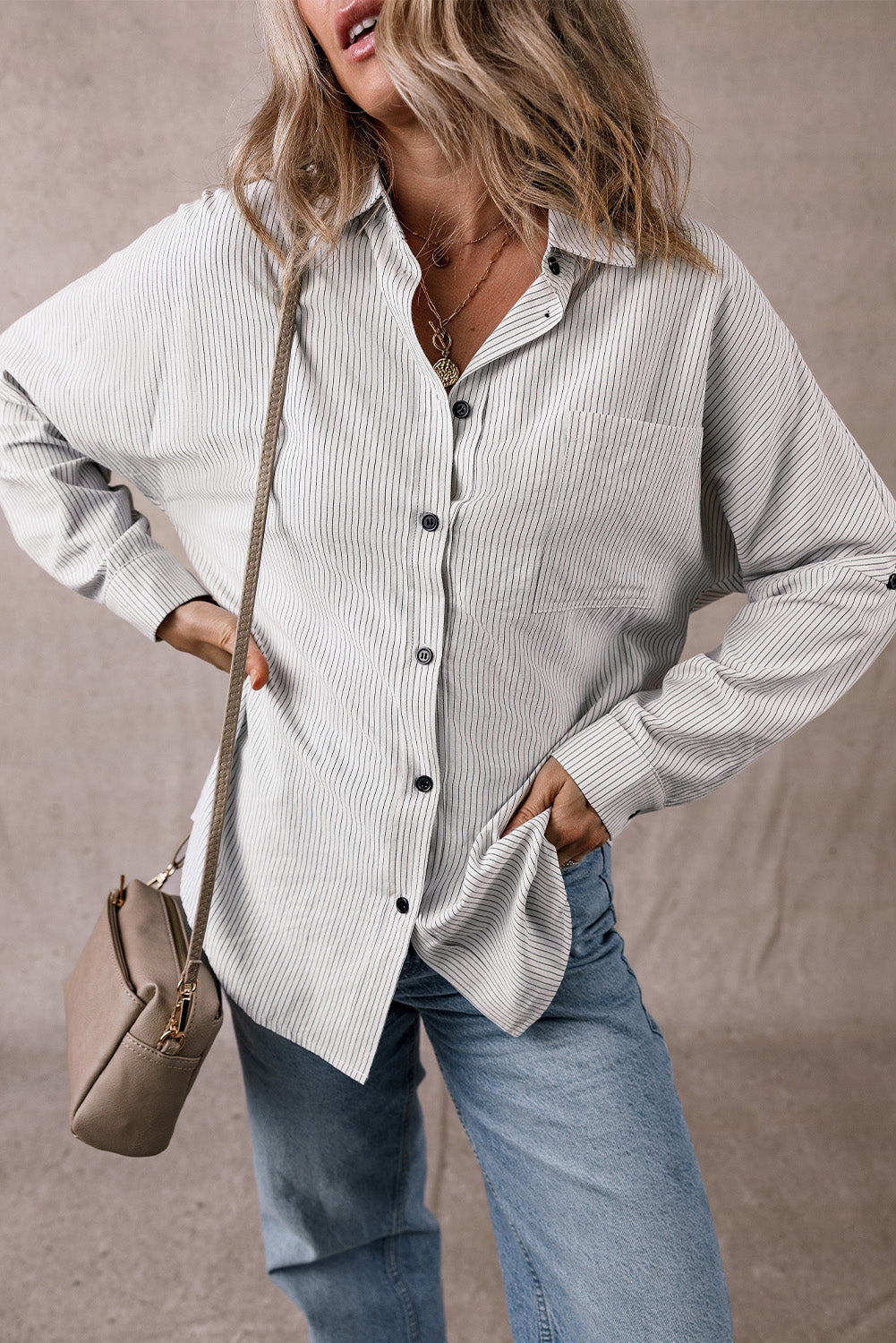 Roll-tab Sleeve Shirt