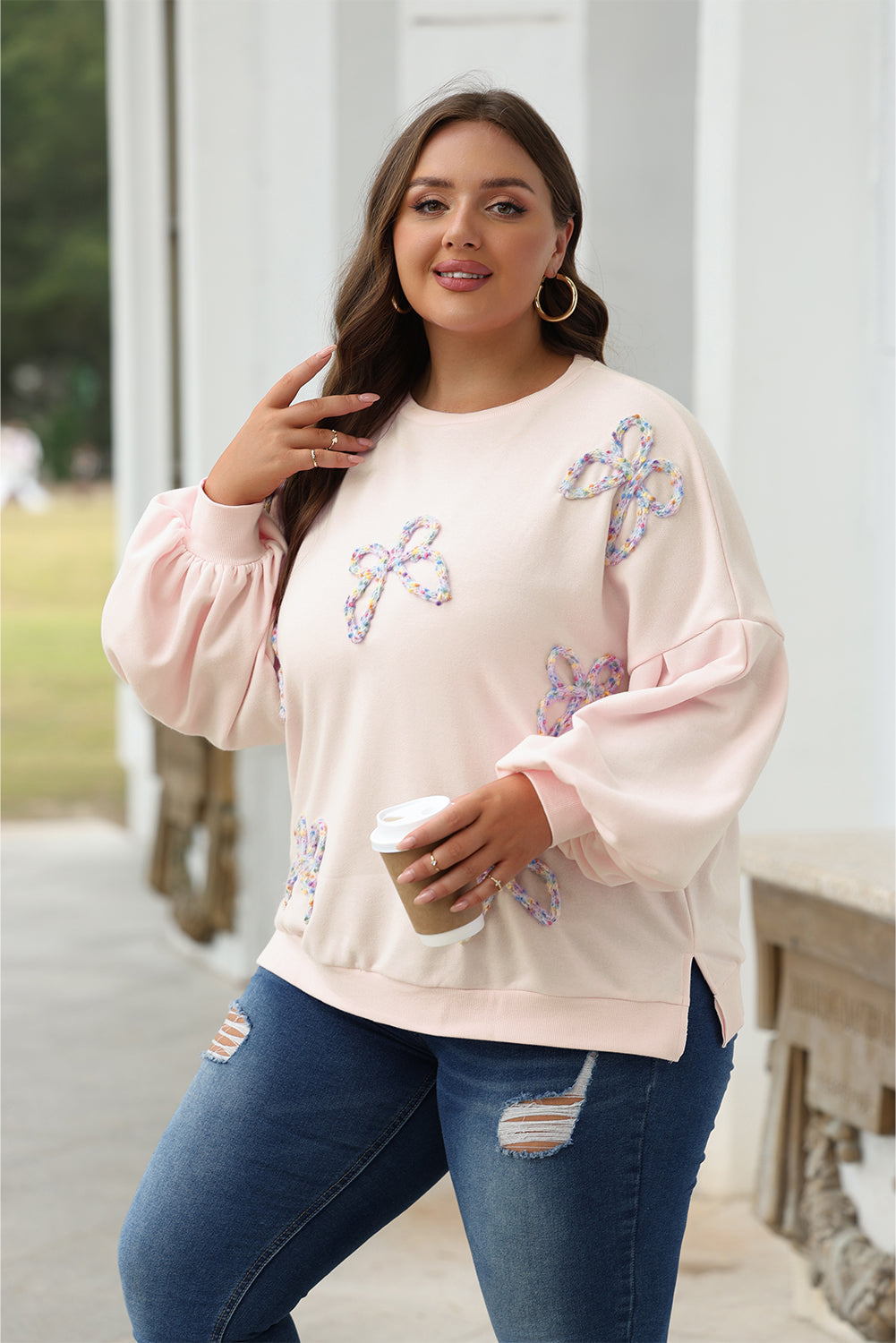 Embroidered Oversized Pullover