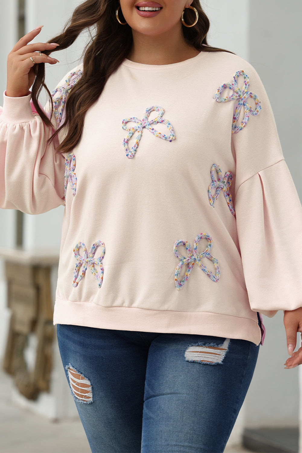 Embroidered Oversized Pullover