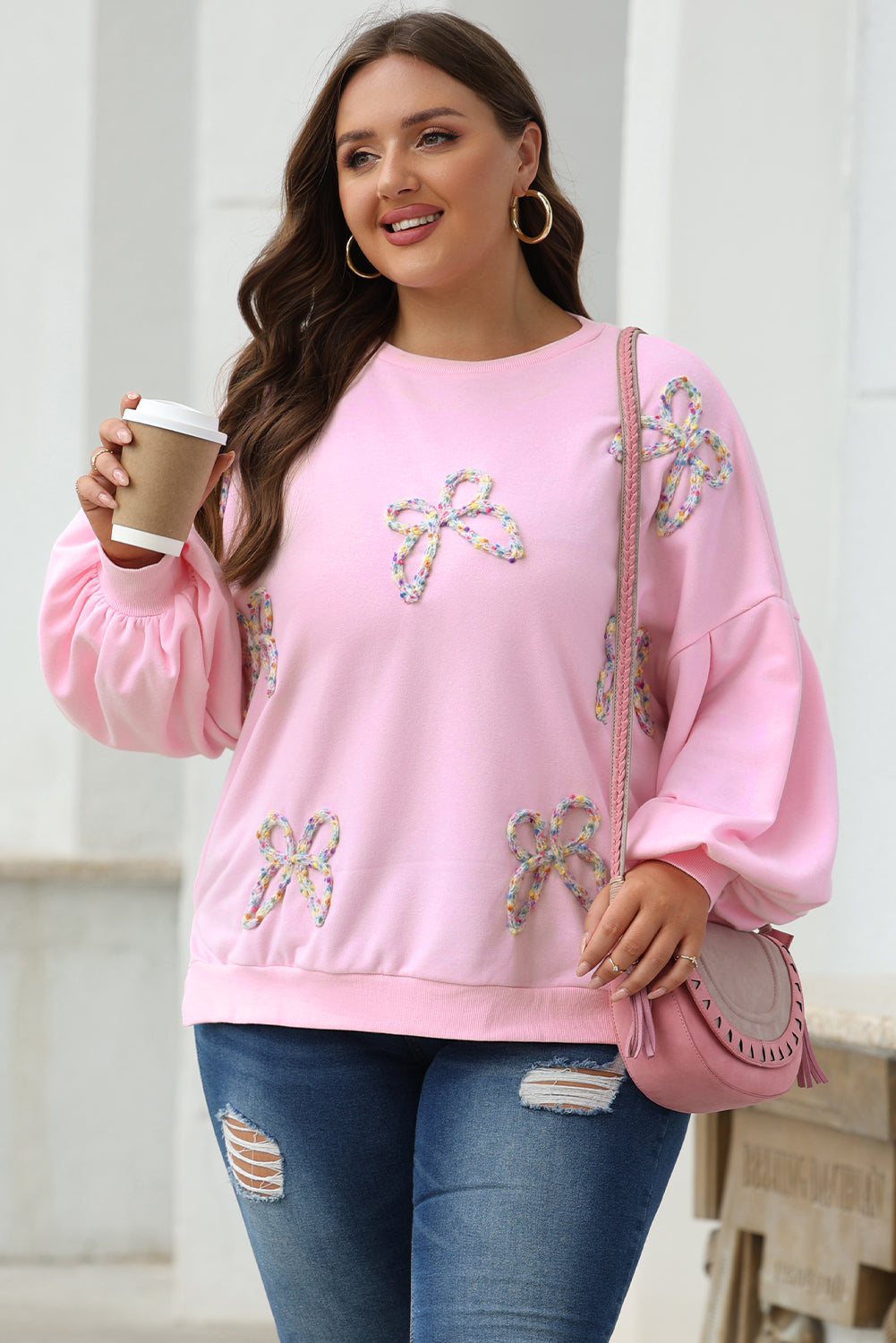 Embroidered Oversized Pullover