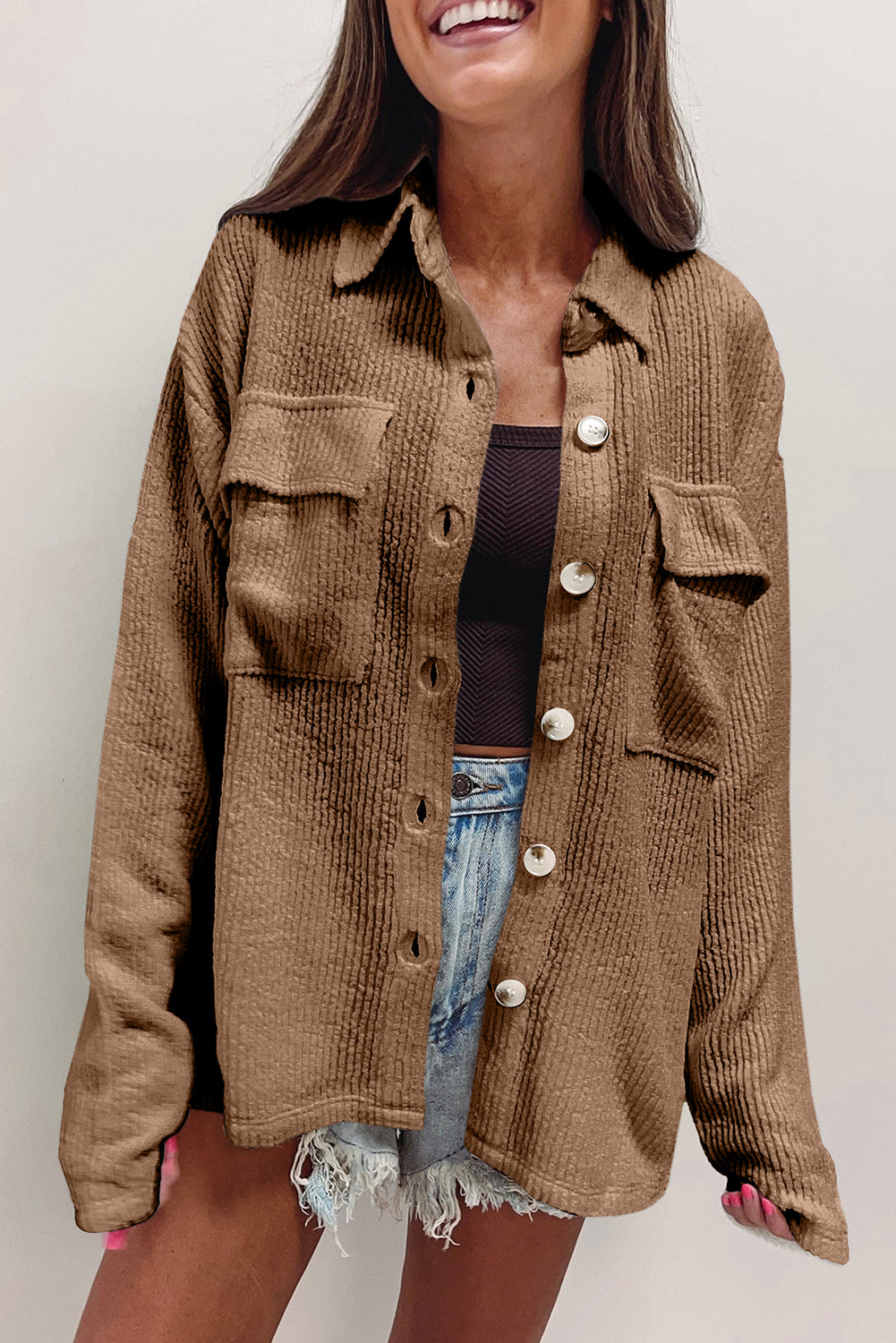 Corduroy Long Sleeve Jacket