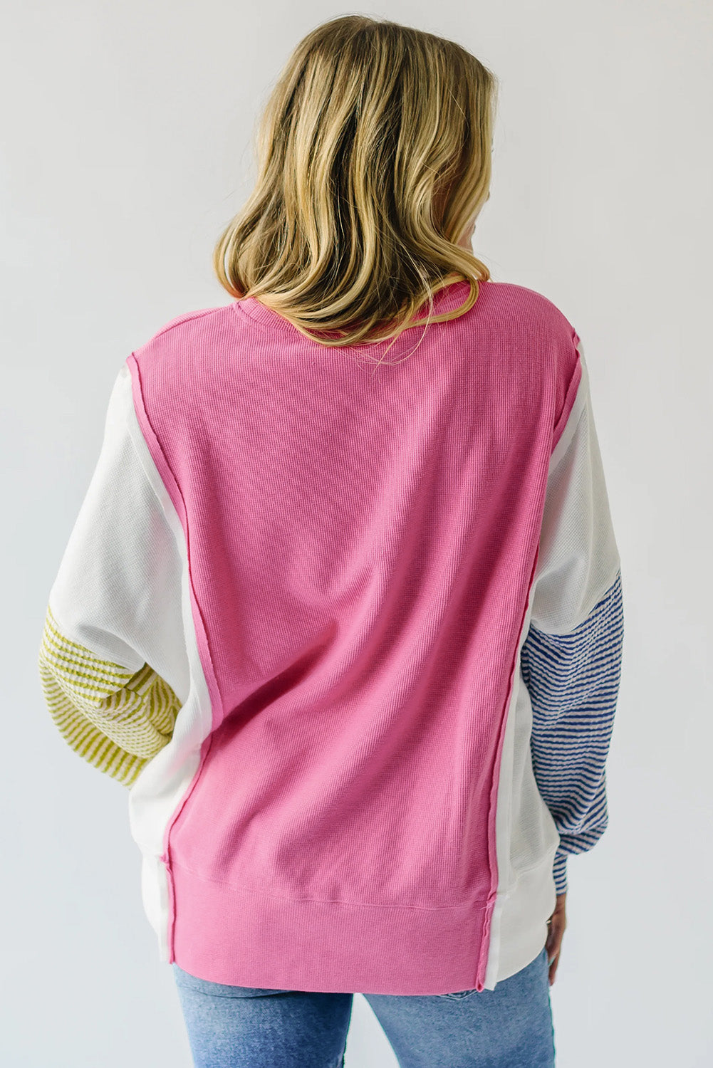 Color Block Patchwork Long Sleeve