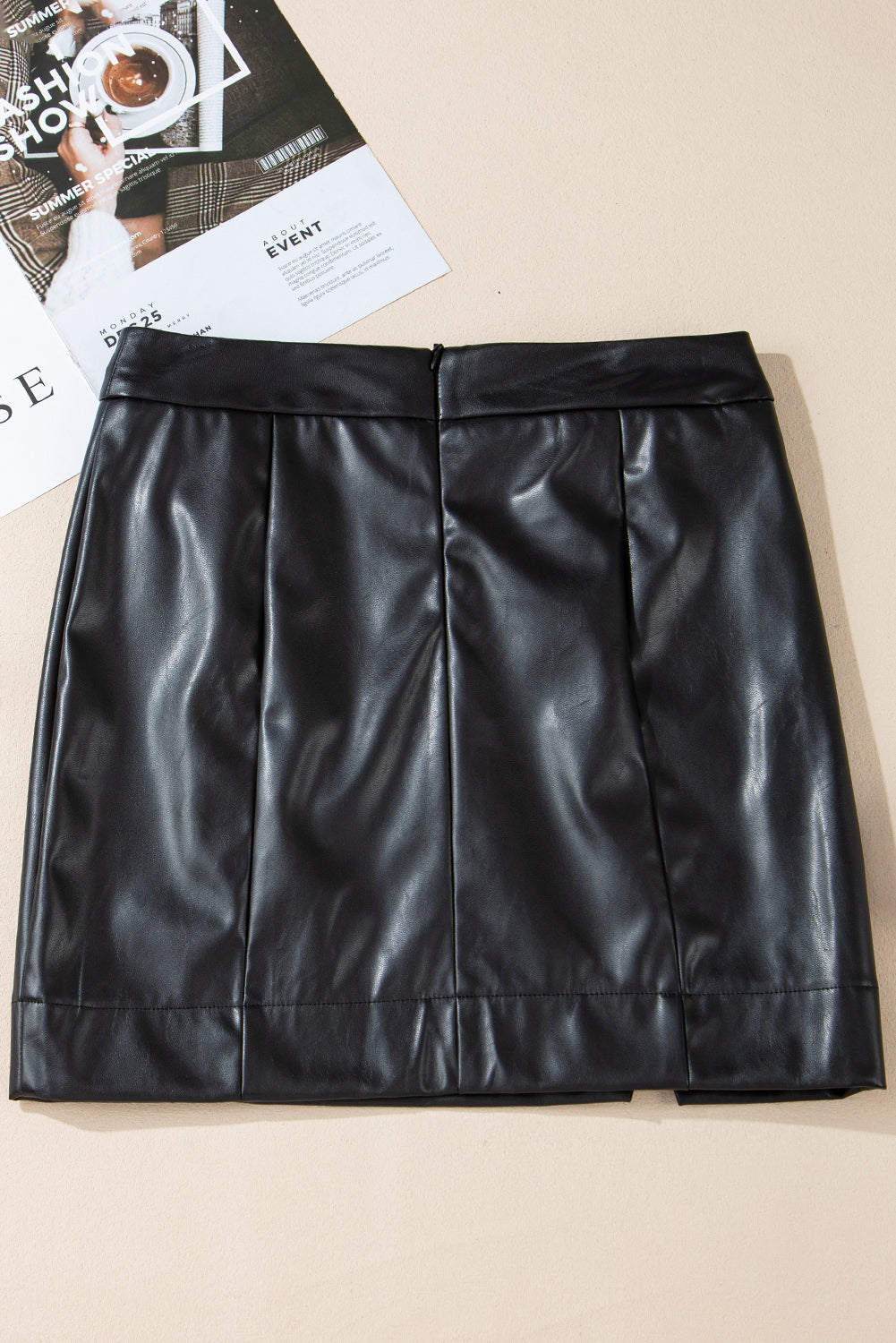 Leather Slim Waist Skirt