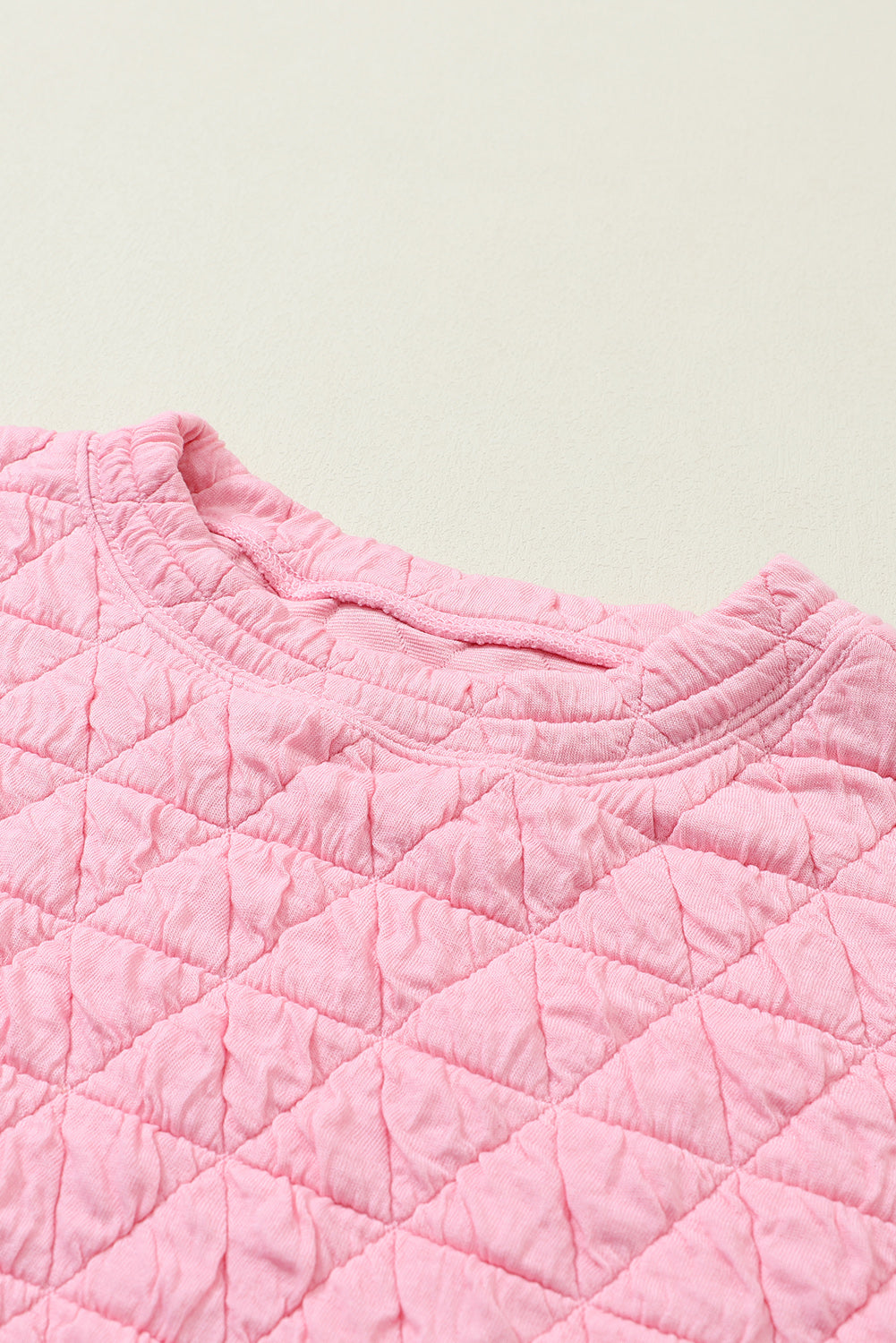 Solid Quilted Pullover Outfit