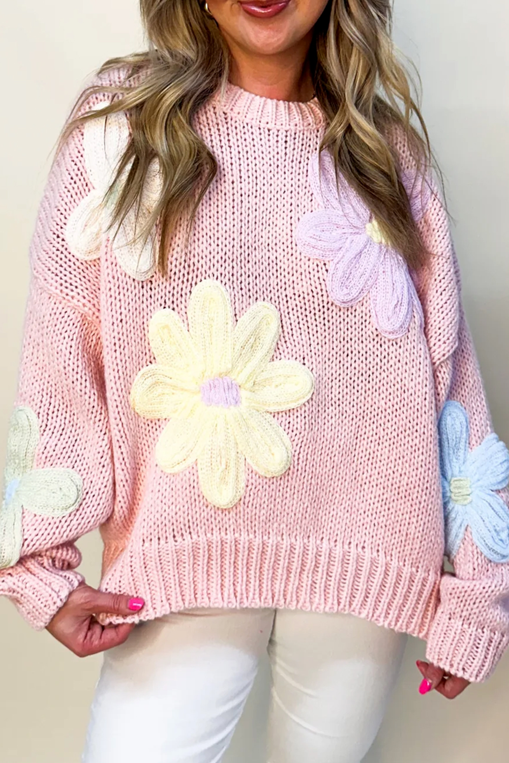 Embroidered Floral Sweater