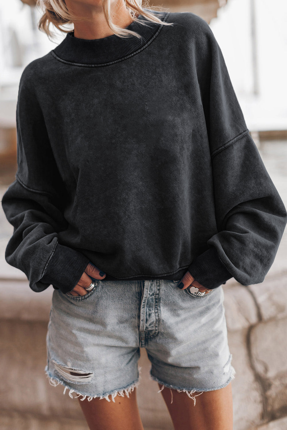 Crew Neck Pullover Sweatshirt