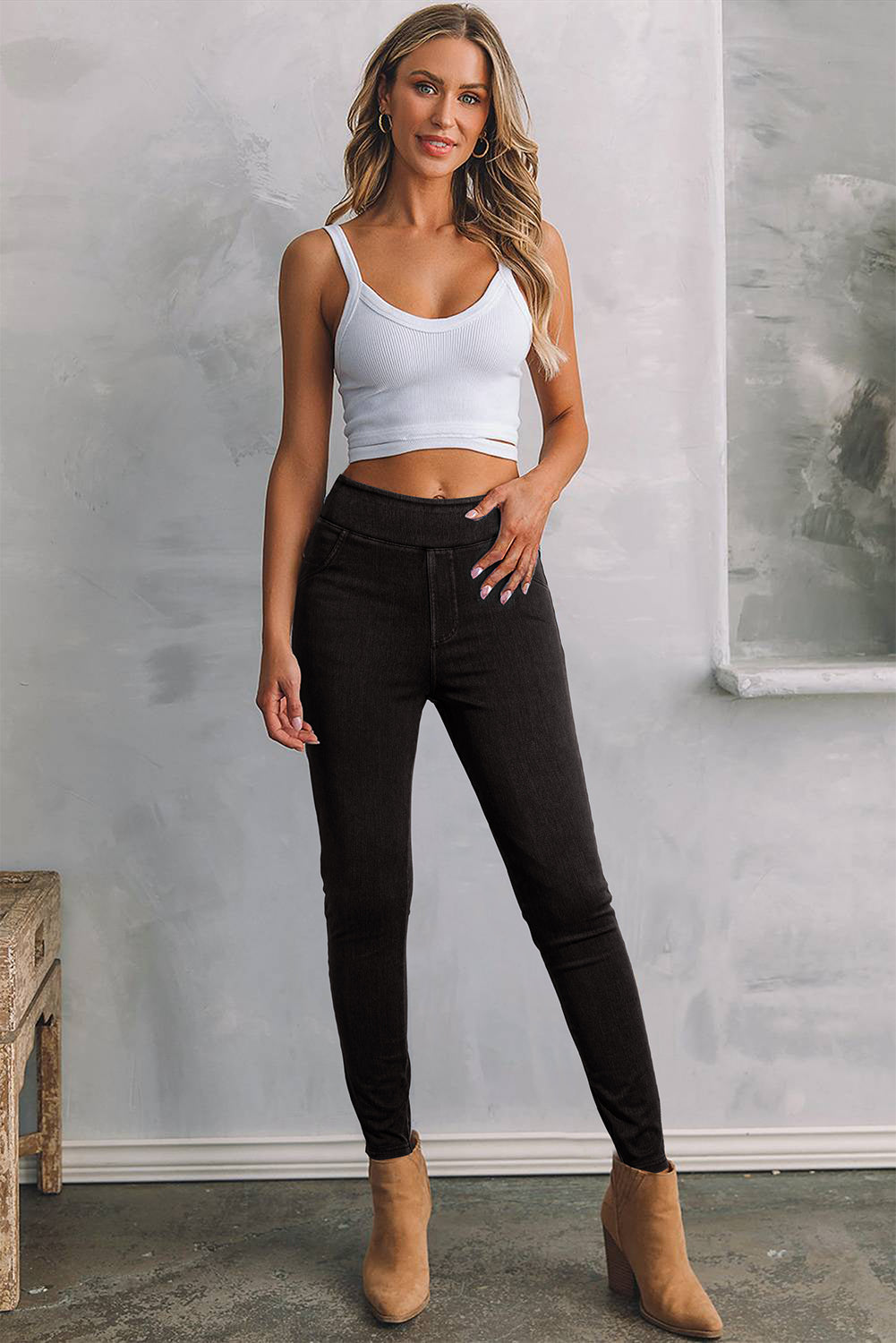 High Waist Stretchy Slim Fit Jeggings