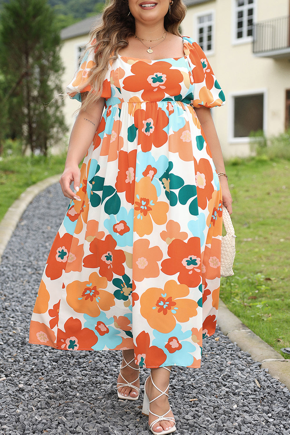 Flower Print Maxi Dress