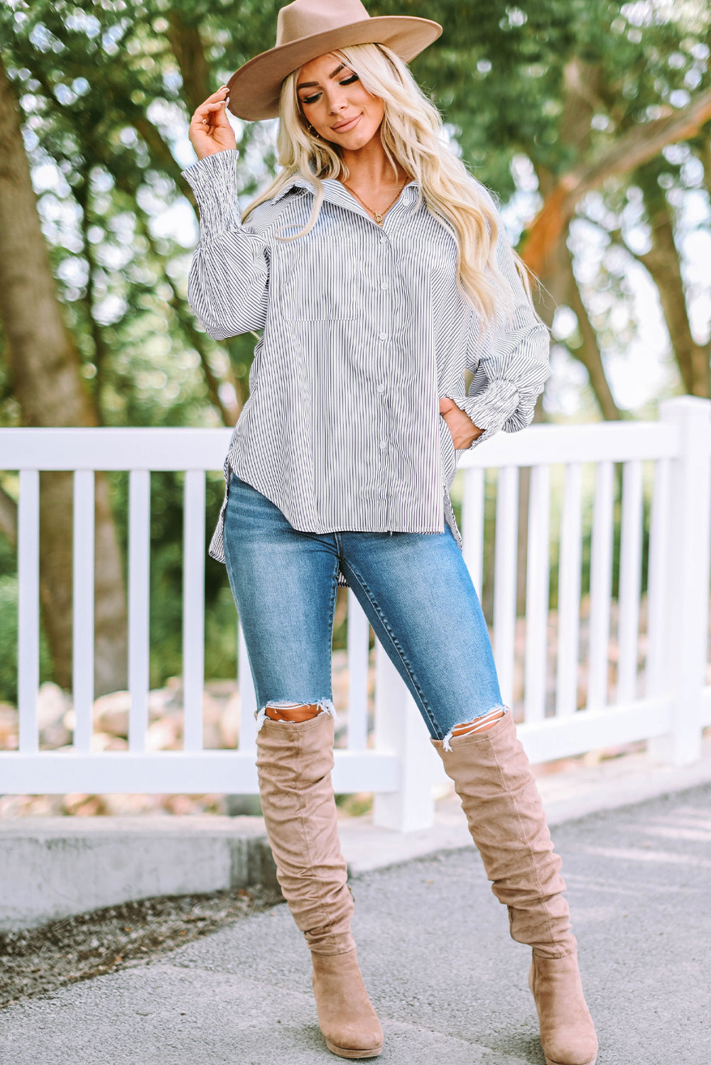 Striped Boyfriend Shirt