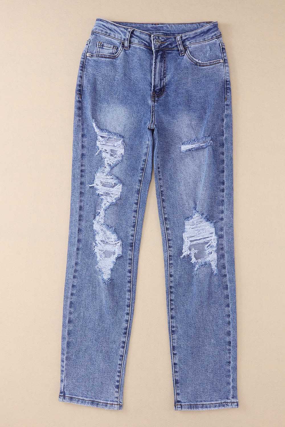 Heavy Destroyed Big Hole Jeans