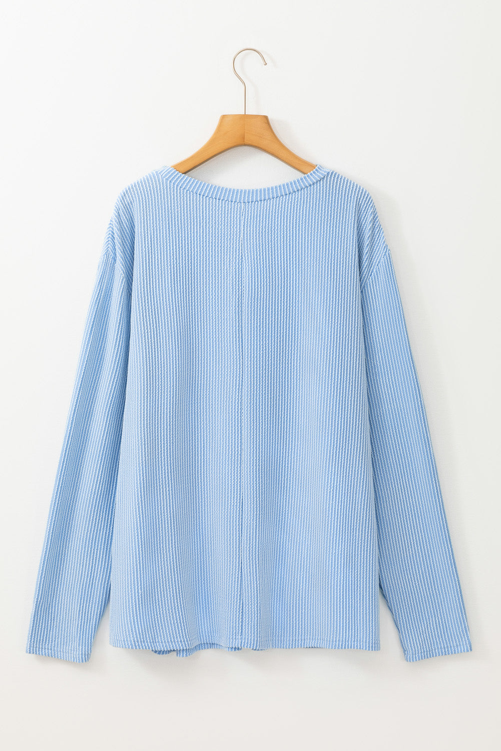 Ribbed Textured Long Sleeve Shirt