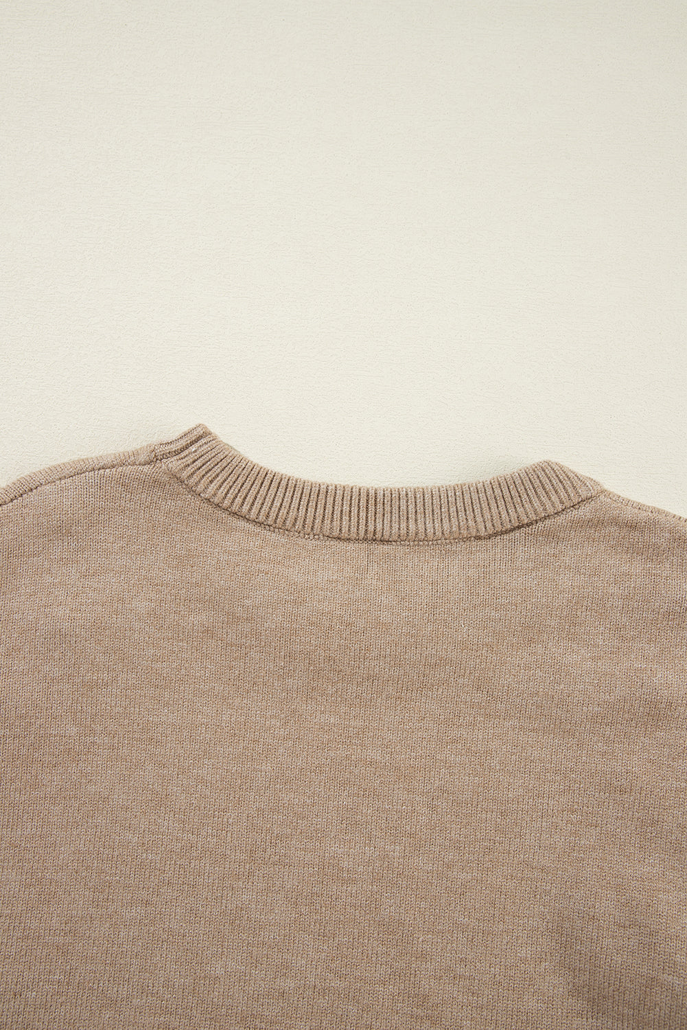 Pearled Drop Shoulder Round Neck Sweater