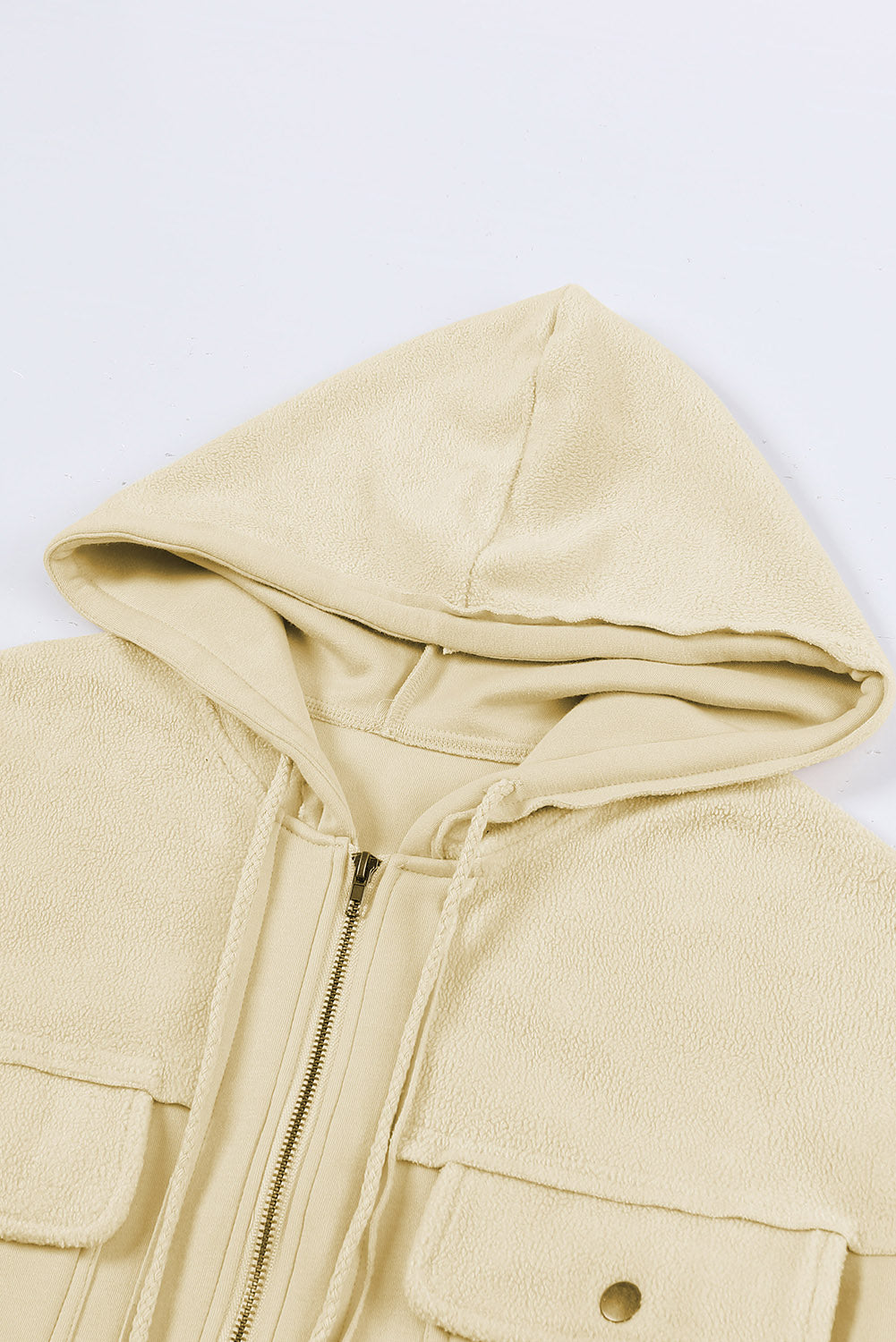 Apricot Flap Pocket Zip Up Jacket