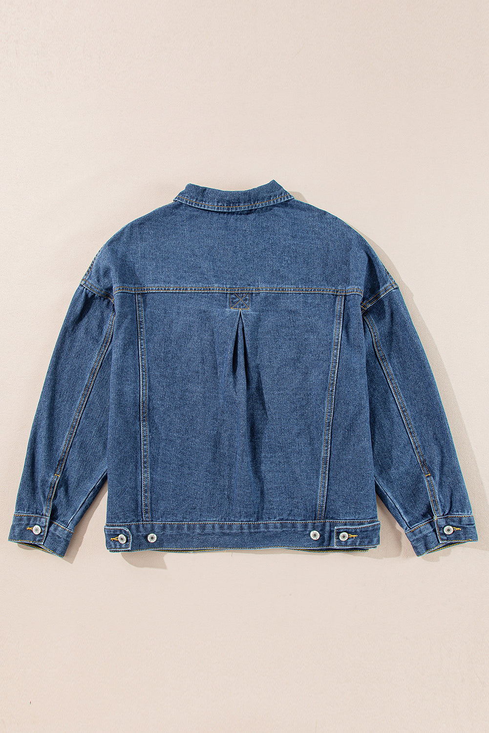 Washed Oversize Pocketed Denim Jacket