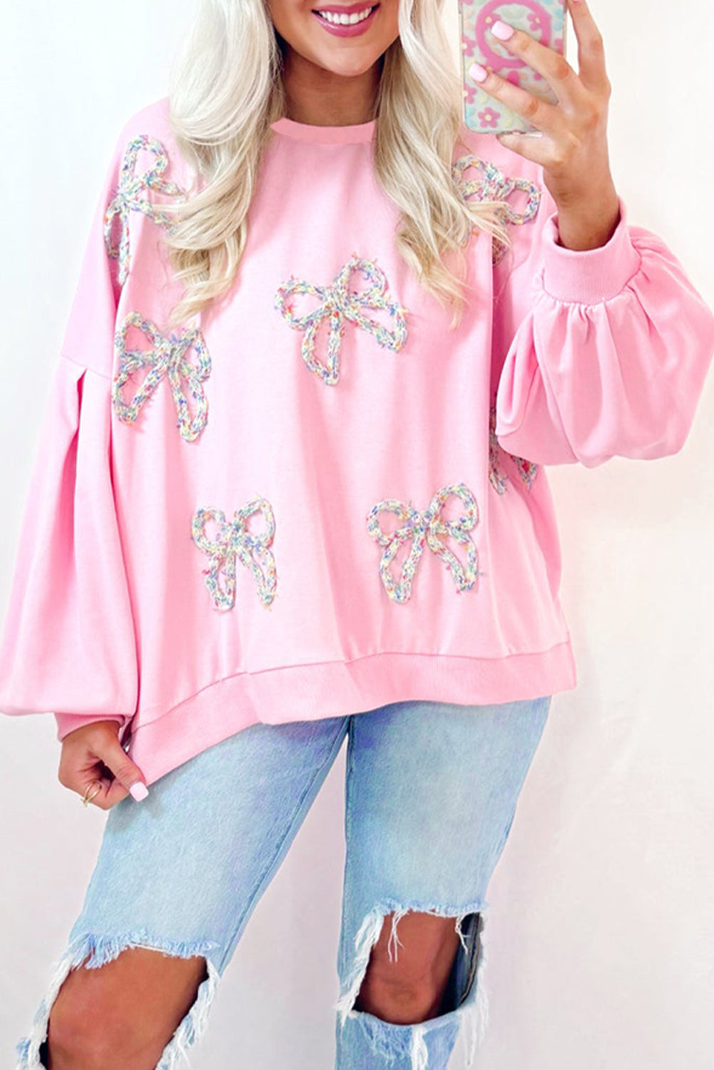 Embroidered Oversized Pullover