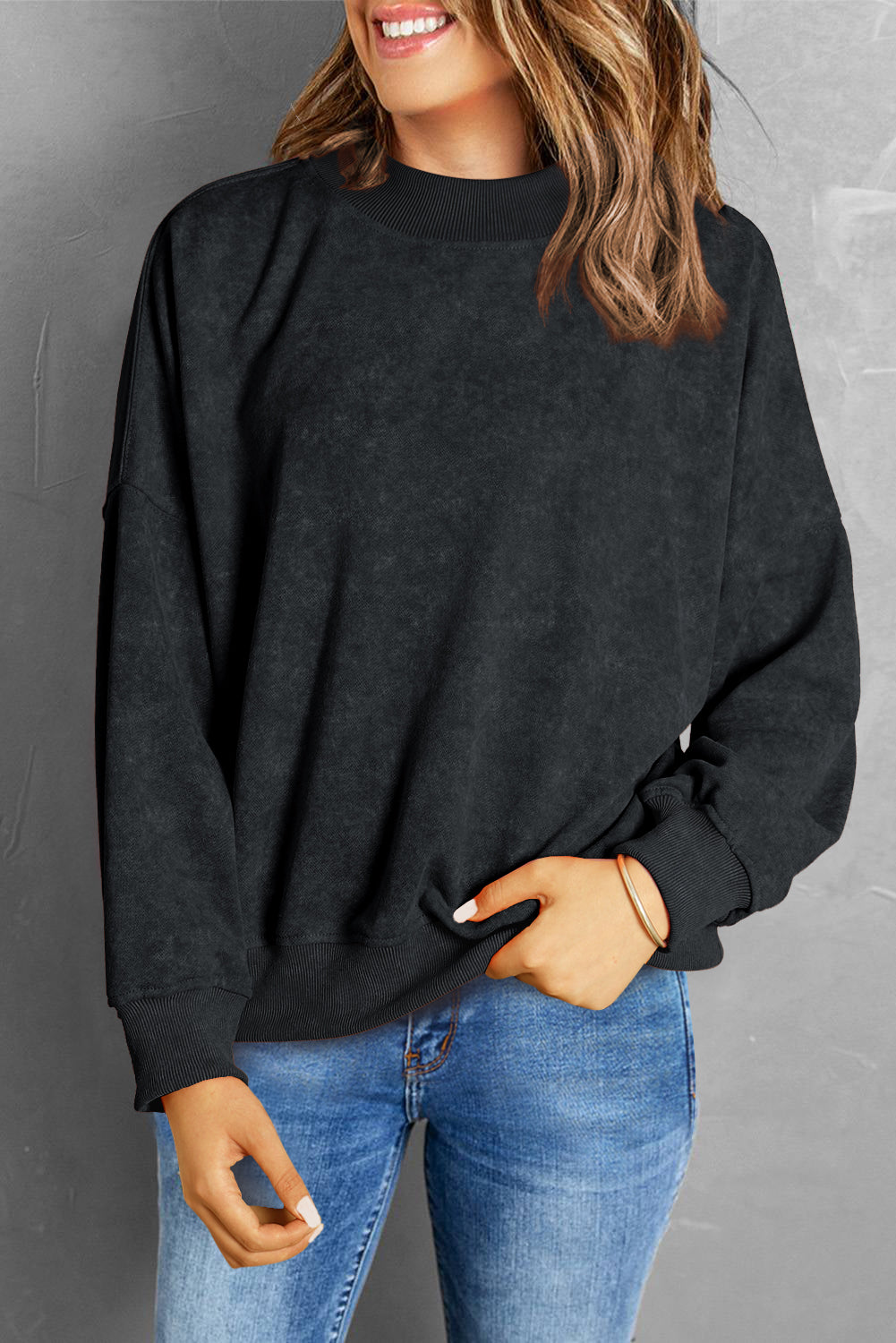 Crew Neck Pullover Sweatshirt