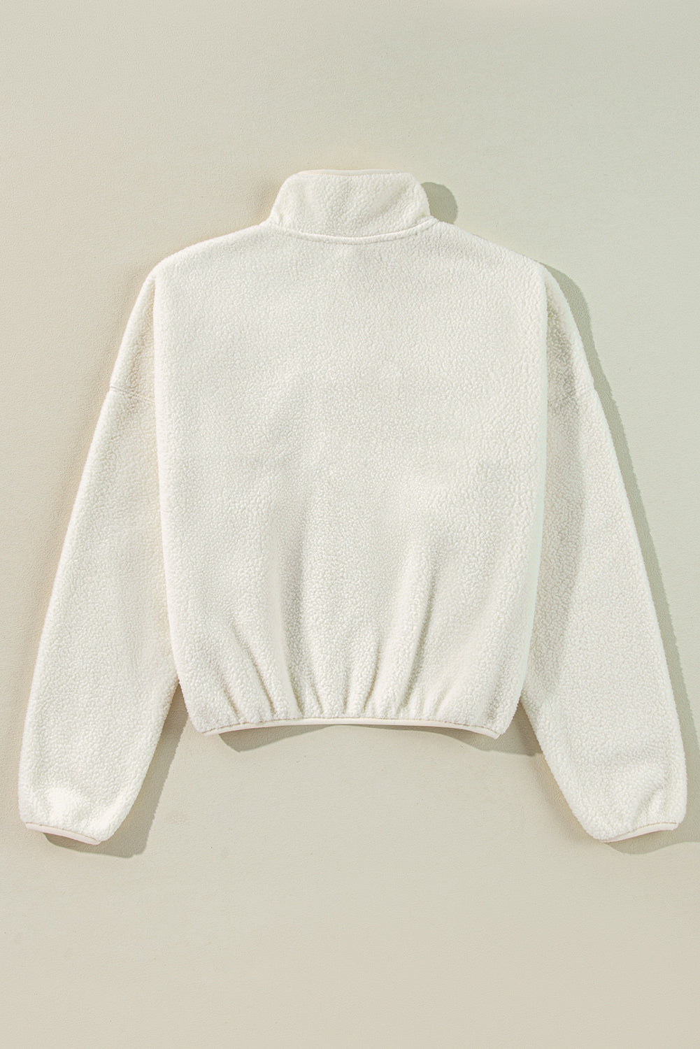 Fleece Collar Drop Shoulder Sweatshirt