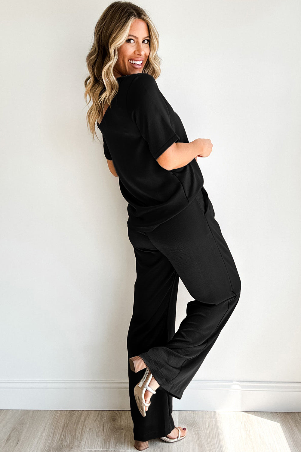 T Shirt Wide Leg Pants Set