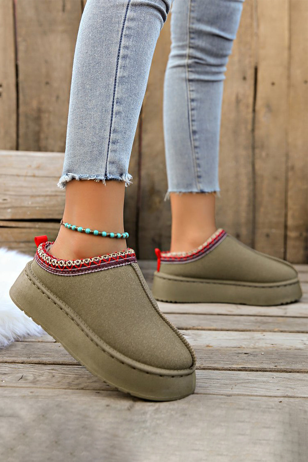 Sage Contrast  Boots