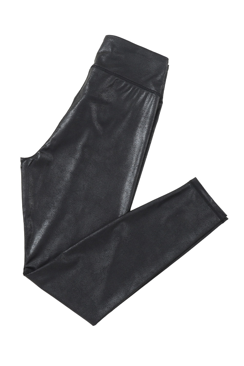 Dip Waist Leather Leggings