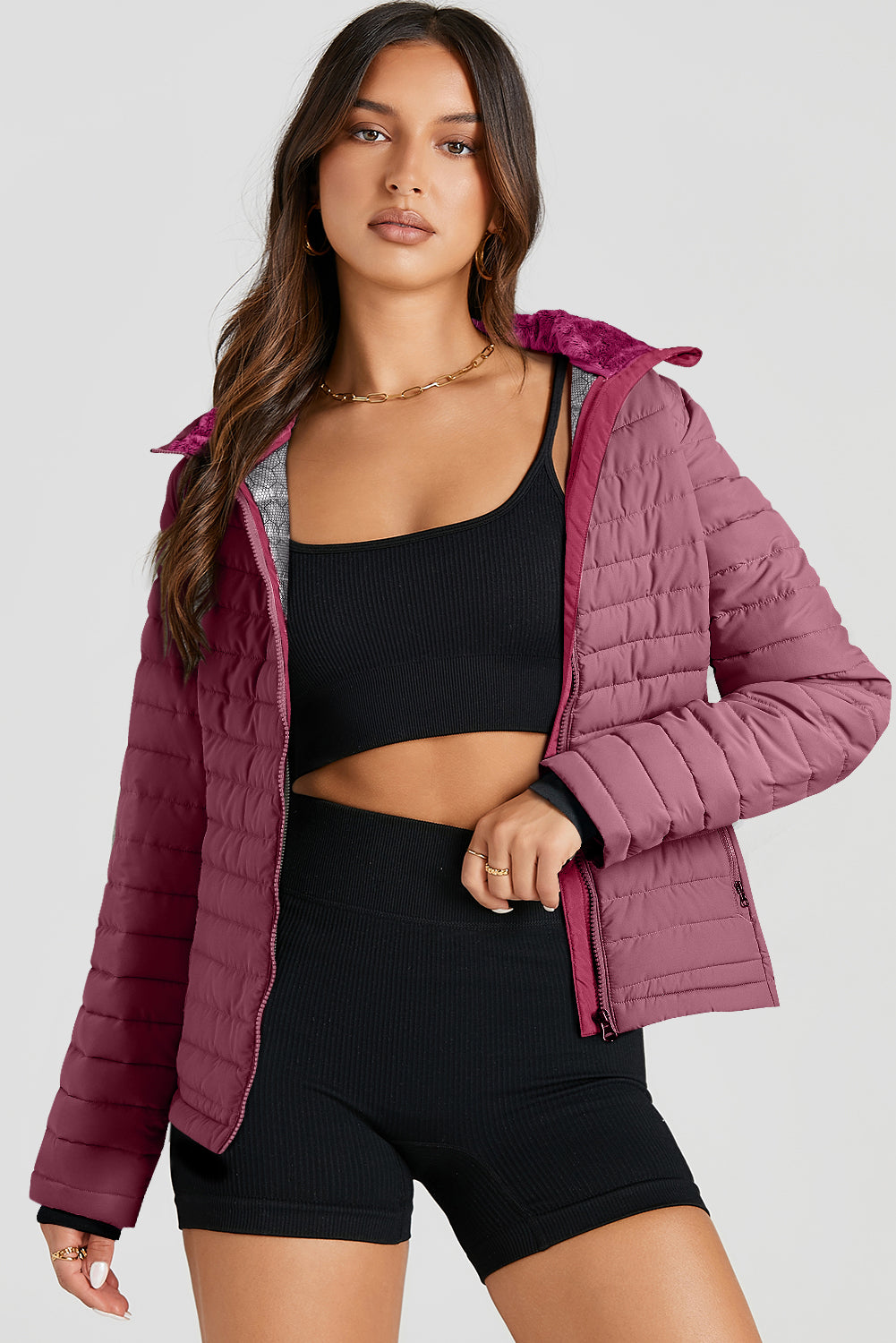 Zip-up Puffer Jacket