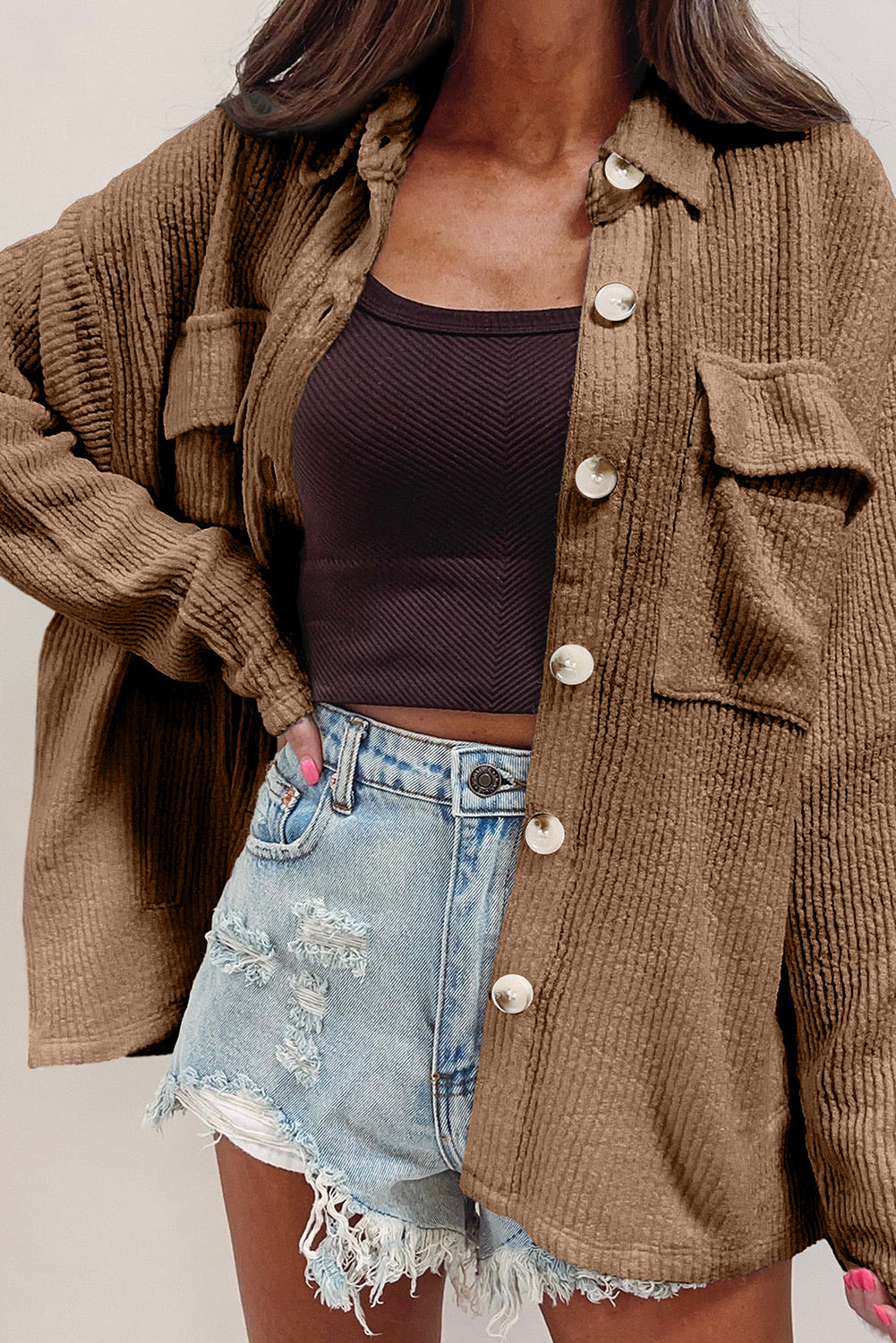 Corduroy Long Sleeve Jacket