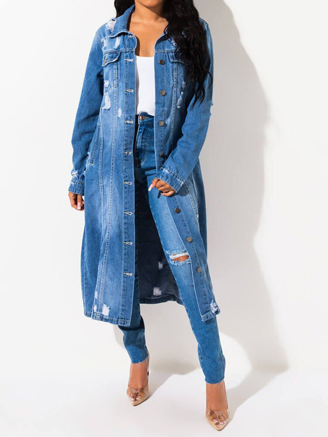 Raw Hem Denim Jacket