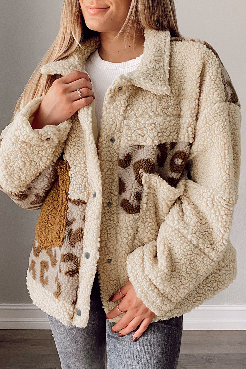 Leopard Sherpa Jacket