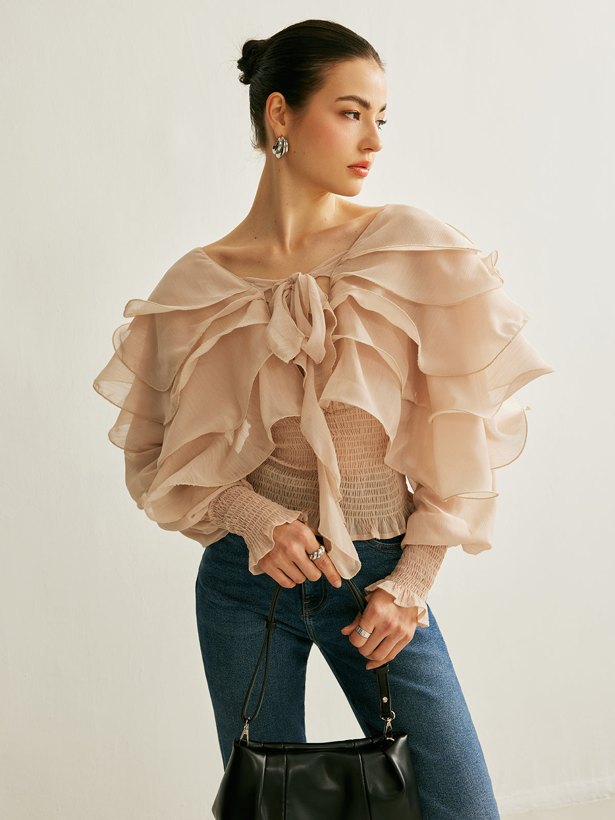 Ruffle Backless Top