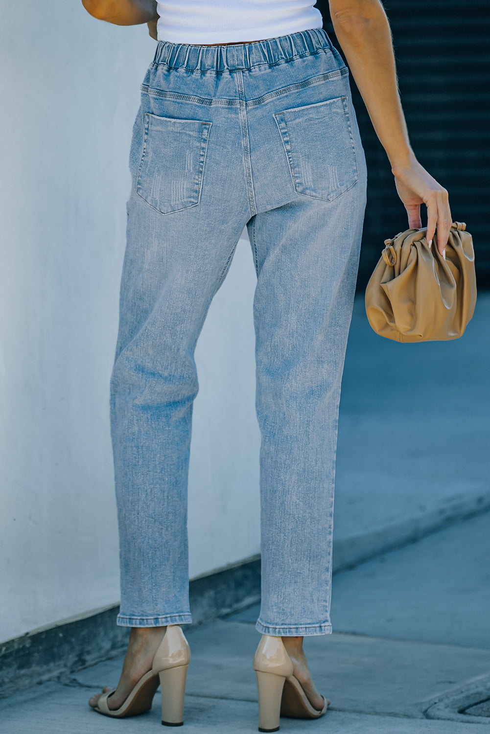 Gather Round Denim Jogger