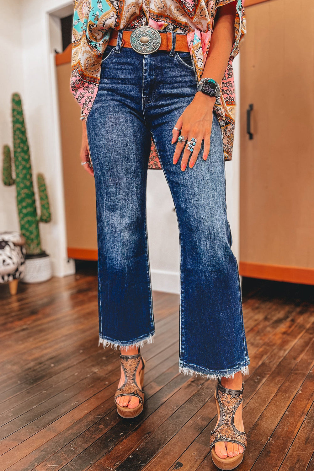 Sail Blue Wash High Waist Jeans