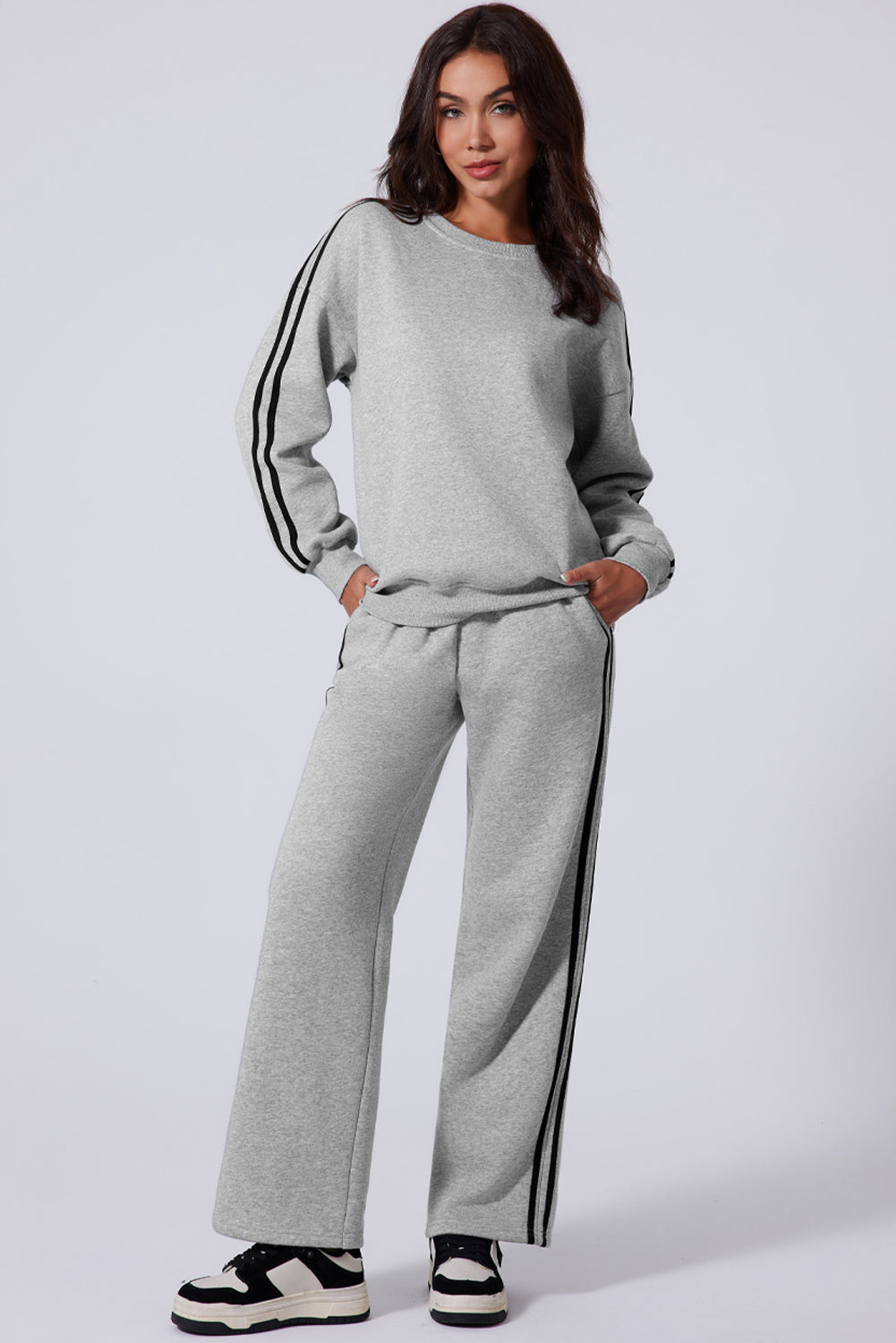 Striped Sweatshirt Active Set