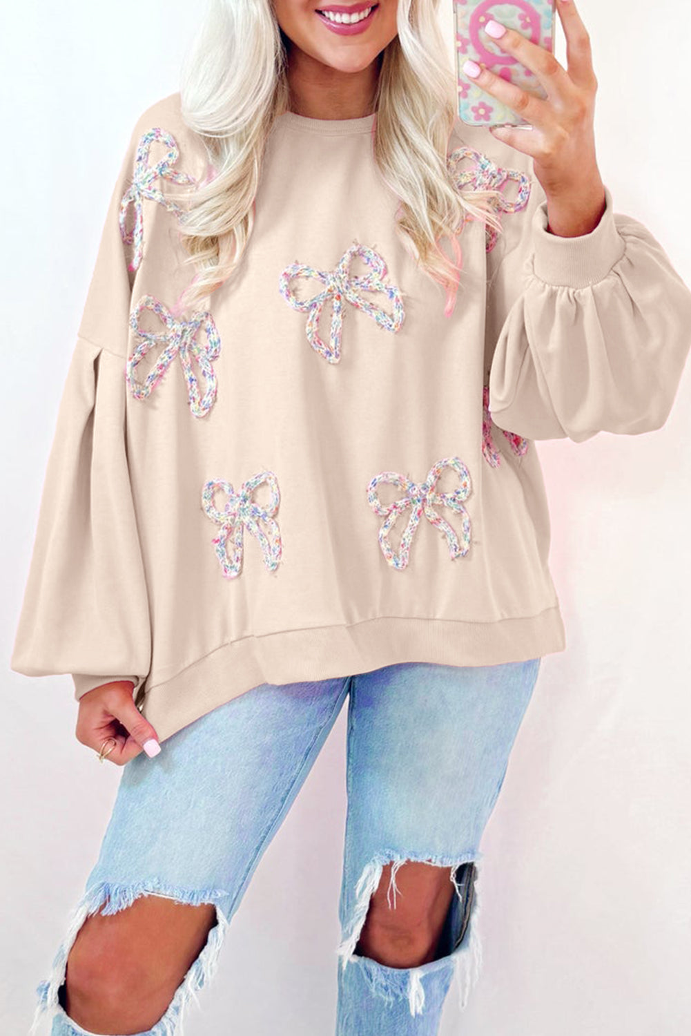 Embroidered Oversized Pullover