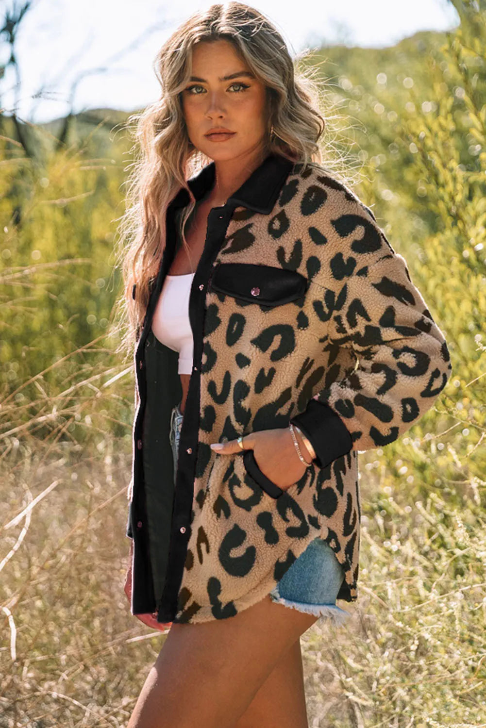 Leopard Sleeve Jacket