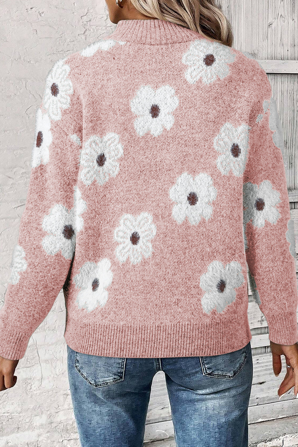 Floral Drop Shoulder Sweater