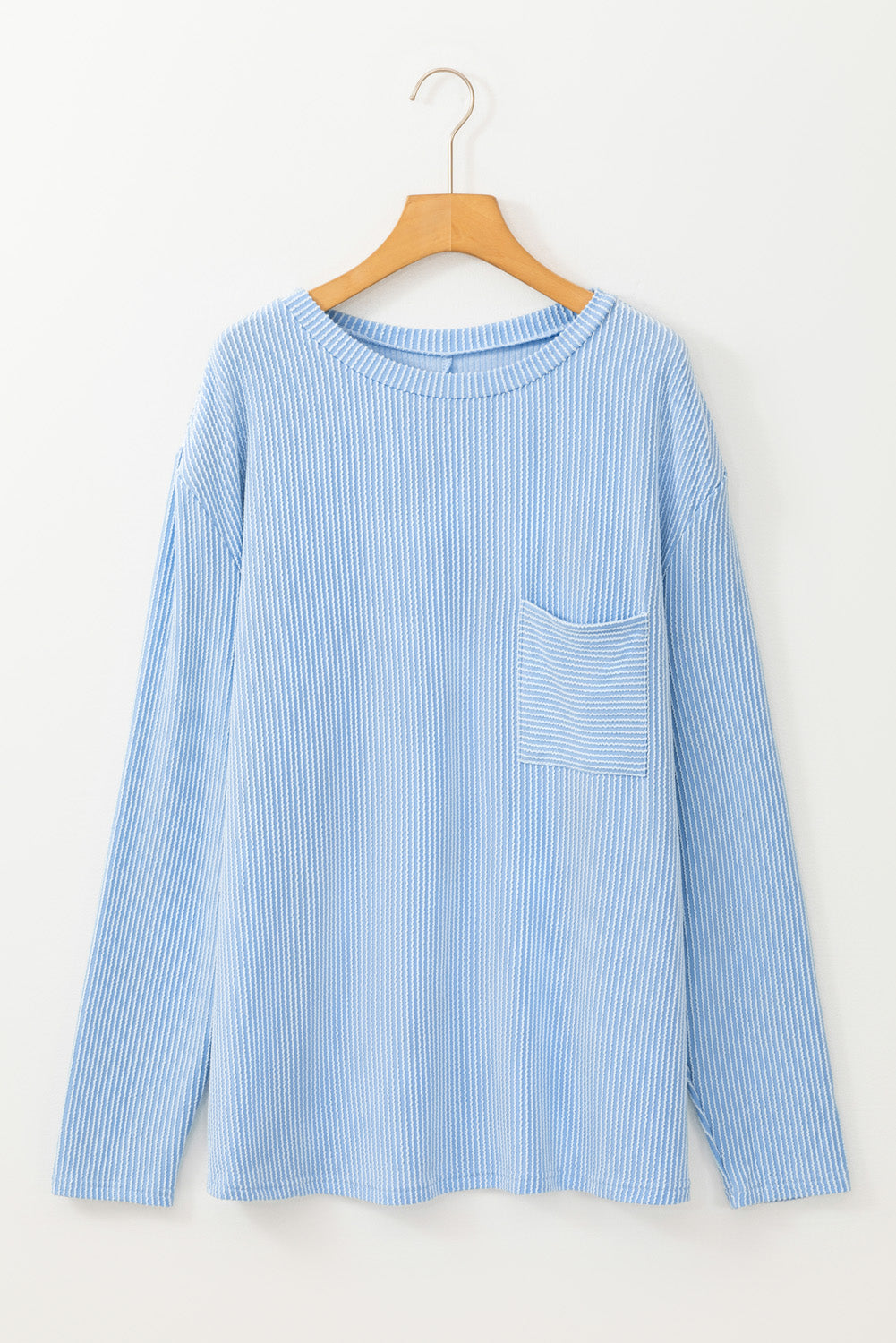 Ribbed Textured Long Sleeve Shirt