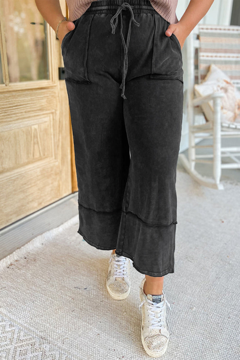 Wide Leg Cropped Pants