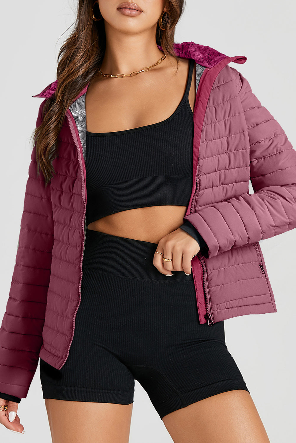 Zip-up Puffer Jacket