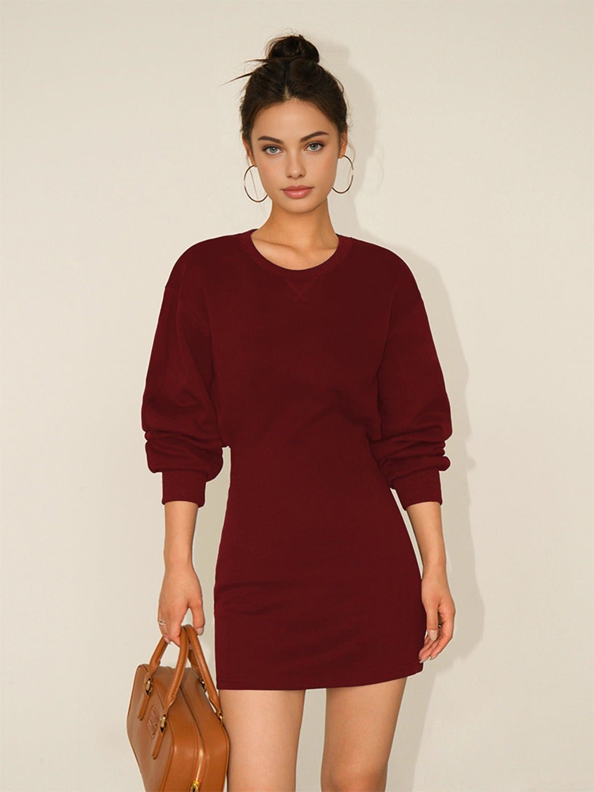 Backless Long Sleeve Dress - Divaloo