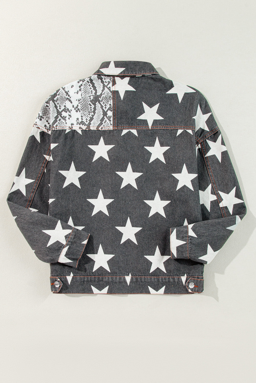 Black Star Snakeskin Denim Jacket